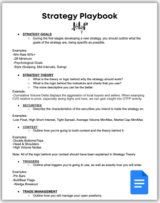 Playbook template cover page
